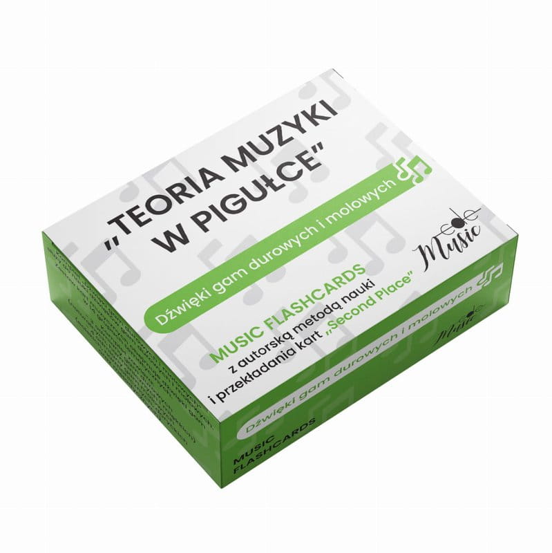 Teoria muzyki w pigułce: Dźwięki gam durowych i molowych - muzykofiszki, karty do nauki, szkolna pomoc edukacyjna