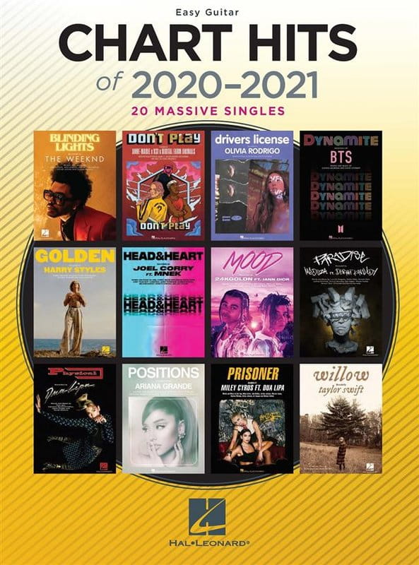 Chart Hits Of 2020-2021: Easy Guitar - nuty na gitarę, akordy gitarowe i tekst