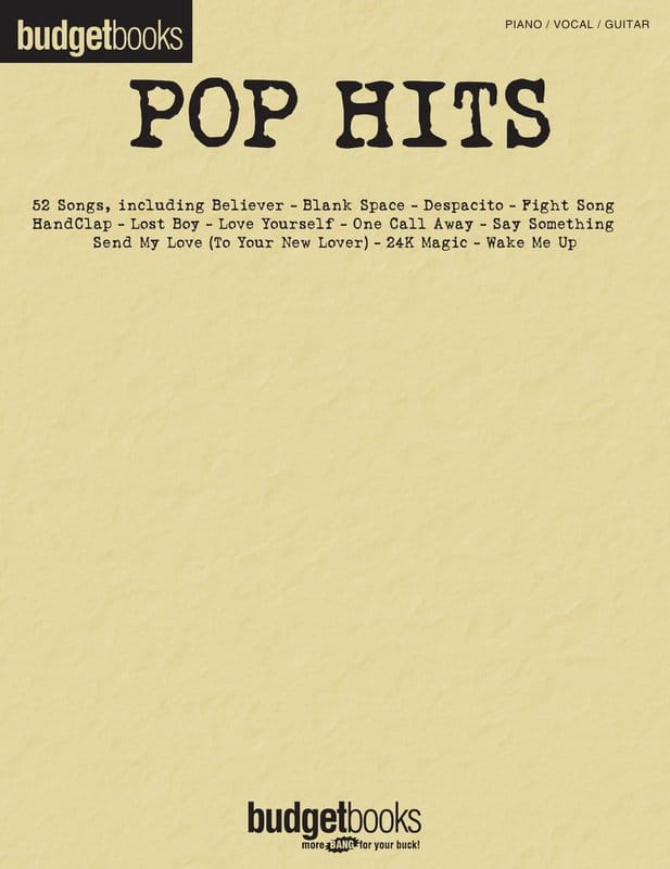 Budgetbooks: Pop Hits (PVG) - nuty na fortepian, melodia i akordy gitarowe