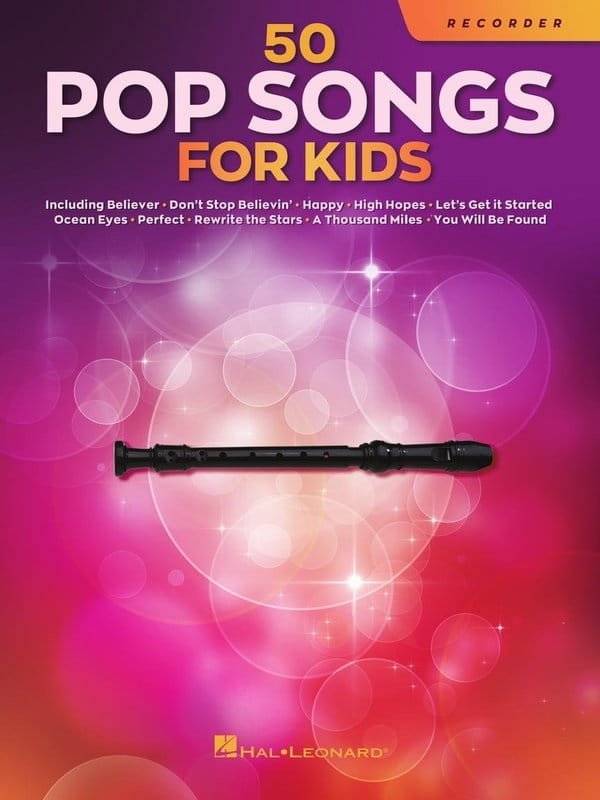 50 Pop Songs for Kids: Recorder - nuty na flet prosty dla dzieci