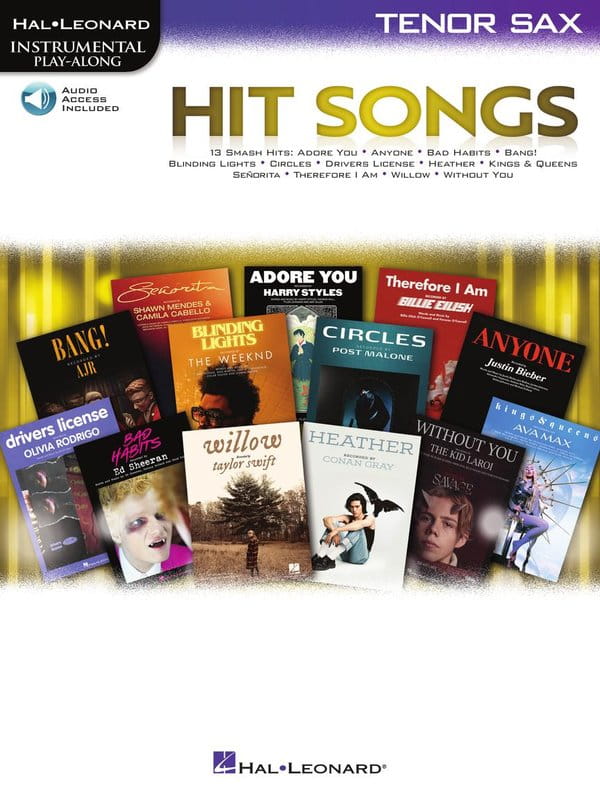 Hit Songs: Tenor Sax (+ audio online) - 13 popowych hitów - nuty na saksofon tenorowy