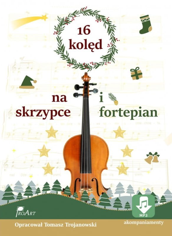16 kolęd na skrzypce i fortepian (+ audio online) - Tomasz Trojanowski