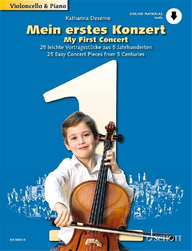 My First Concert - 25 łatwych utworów koncertowych z 5 wieków w pierwszej pozycji na wiolonczelę z fortepianem (+ audio online) - Katharina Deserno