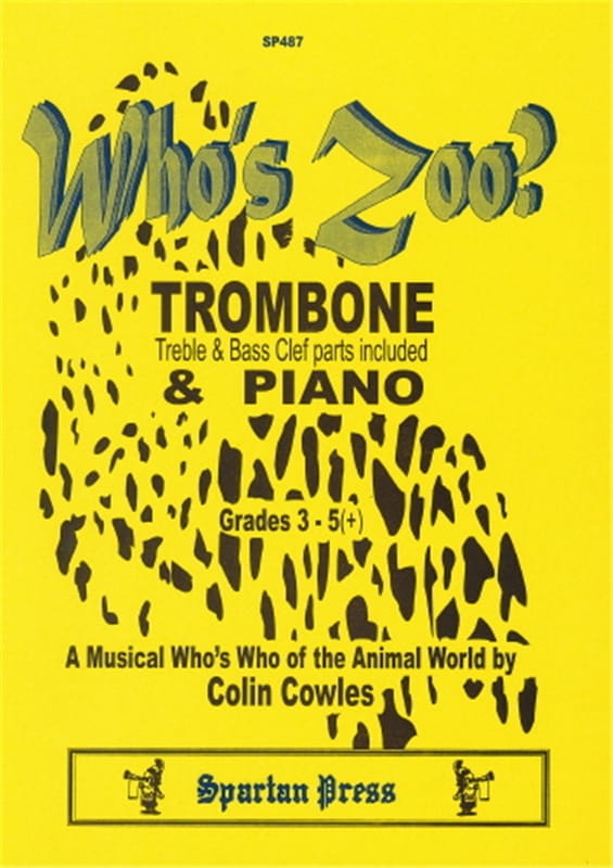 Colin Cowles: Who's Zoo? for Trombone and Piano - nuty w kluczu basowym i wiolinowym na puzon i fortepian