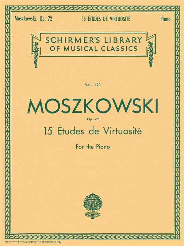 Moritz Moszkowski: 15 Etudes de Virtuosite op. 72 - etiudy wirtuozowskie Per aspera ad astra - nuty na fortepian