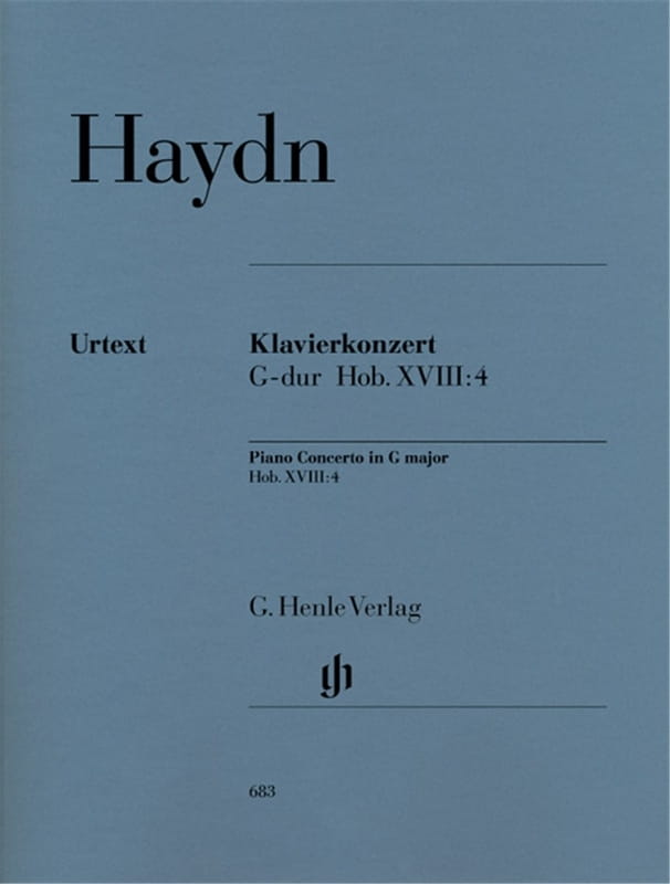 Joseph Haydn: Klavierkonzert G-dur Hob. XVIII:4 - Piano Concerto in G major - koncert fortepianowy (klawesynowy) - nuty na fortepian i kwartet smyczko