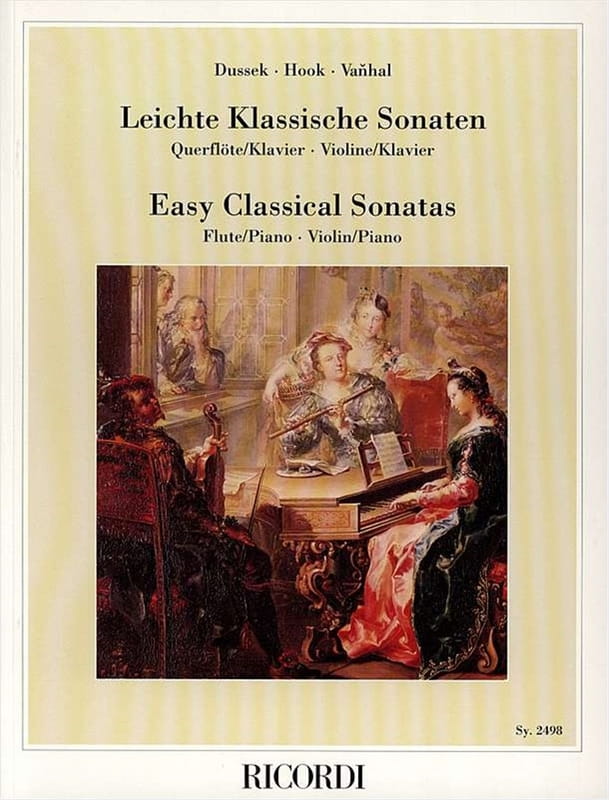 Jan Ladislav Dussek, James Hook, Johann Baptist Vanhal: Easy Classical Sonatas for Flute or Violin and Piano - nuty na flet poprzeczny lub skrzypce i