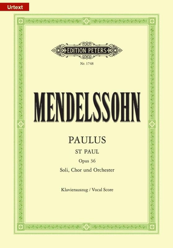 Felix Mendelssohn Bartholdy: Paulus op. 36 - St. Paul - Oratorium Św. Paweł - nuty na chór + wyciąg fortepianowy - Alfred Dörffel