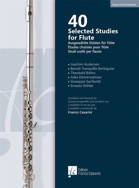 40 Selected Studies for Flute - Franco Cesarini - wybór etiud i ćwiczeń od łatwych do średniozaawansowanych - nuty na flet poprzeczny