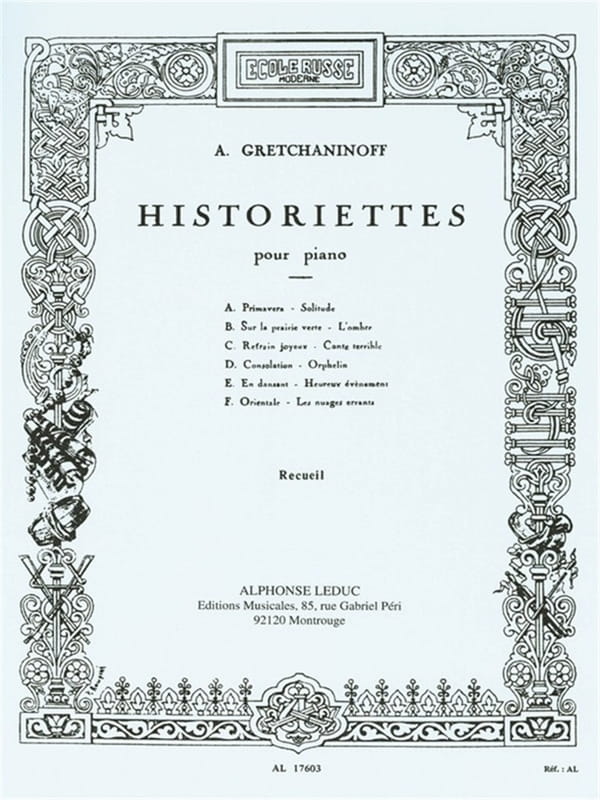Aleksandr Grieczaninow: Historiettes pour Piano op. 118 - nuty na fortepian