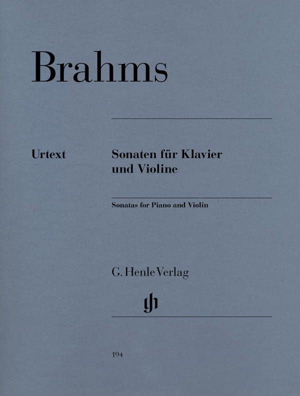 Johannes Brahms: Sonatas for Violin and Piano - sonaty skrzypcowe - nuty na skrzypce i fortepian
