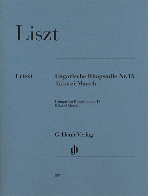 Ferenc Liszt: Hungarian Rhapsody no. 15 - Rákóczi March - Marsz Rakoczego z XV Rapsodii węgierskiej - nuty na fortepian
