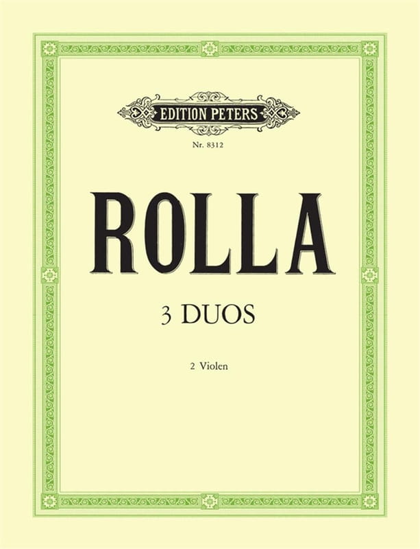 Alessandro Rolla: 3 Duos fur 2 Violen Nr. 1-3 - nuty na dwie altówki