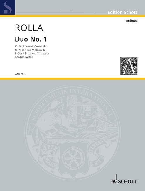 Alessandro Rolla: Duo Nr. 1 B-dur for Violin and Violoncello - nuty na skrzypce i wiolonczelę