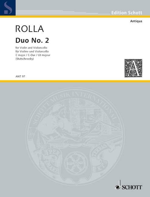 Alessandro Rolla: Duo Nr. 2 C-dur for Violin and Violoncello - nuty na skrzypce i wiolonczelę