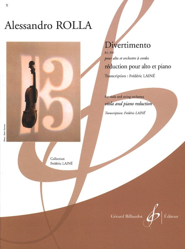 Alessandro Rolla: Divertimento B.I. 330 pour alto et orchestre a cordes - nuty na altówkę z fortepianem
