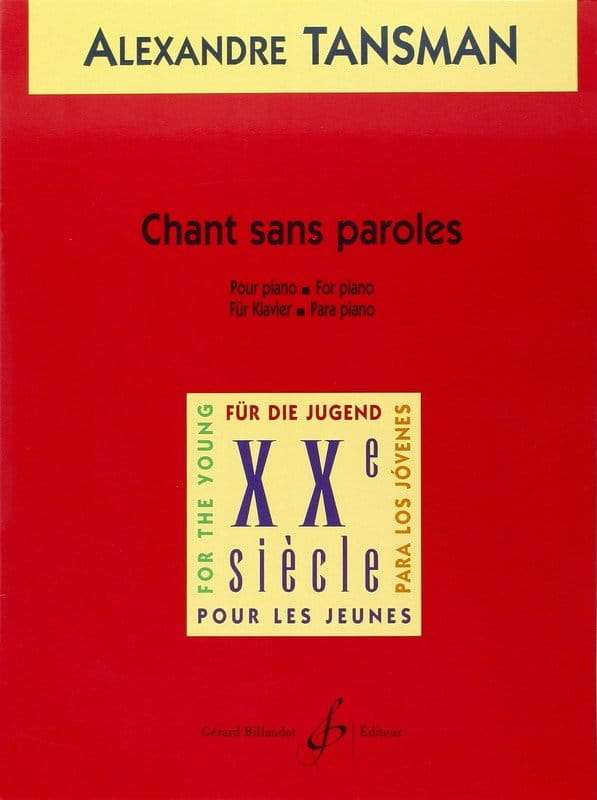 Alexandre Tansman: Chant sans paroles pour piano - nuty na fortepian solo