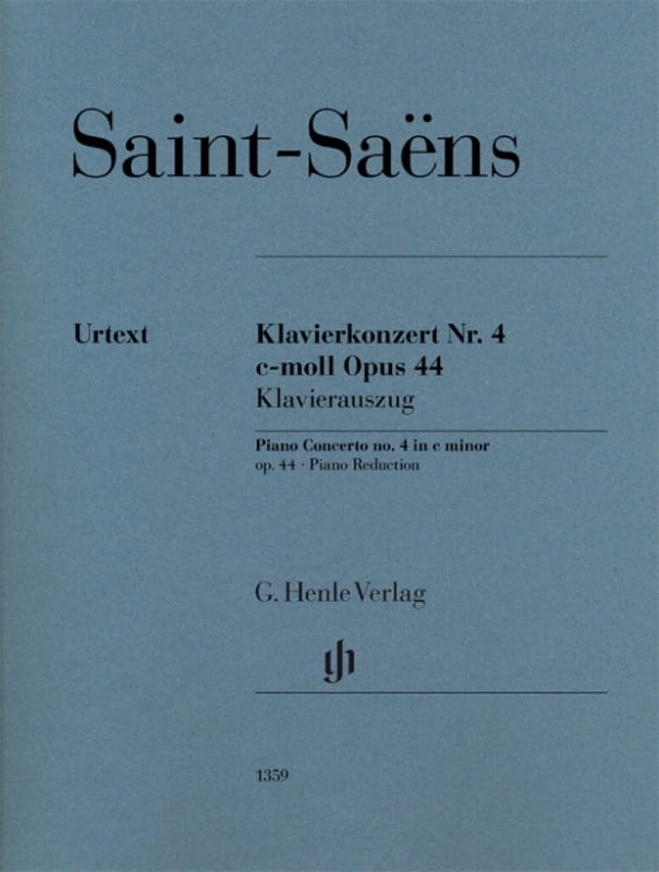 Camille Saint-Saens: Klavierkonzert Nr. 4 c-moll op. 44 - Piano Concerto no. 4 in c minor - IV koncert fortepianowy c-moll - nuty na dwa fortepiany