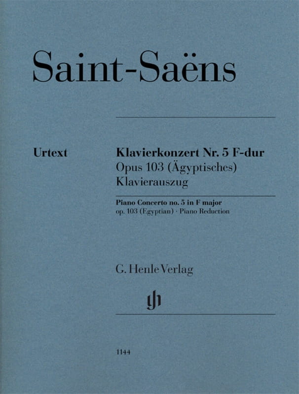 Camille Saint-Saens: Klavierkonzert Nr. 5 F-dur op. 103 - Piano Concerto no. 5 F major 'Egyptian' - V koncert fortepianowy F-dur 'Egipski' - nuty na d