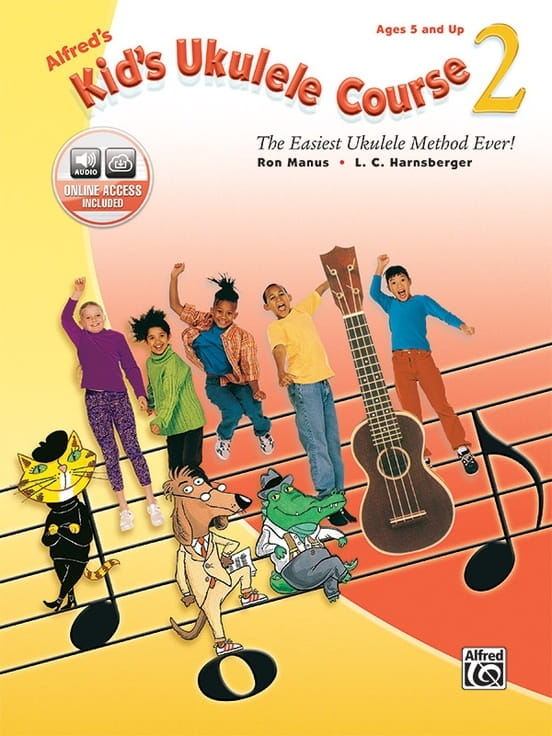 Alfred's Kid's Ukulele Course 2 - Ron Manus, L. C. Harnsberger (+ audio online) - szkoła gry na ukulele dla początkujących