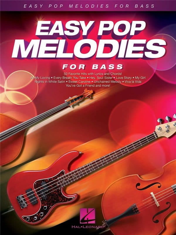 Easy Pop Melodies For Bass - nuty na kontrabas lub gitarę basową solo z akordami