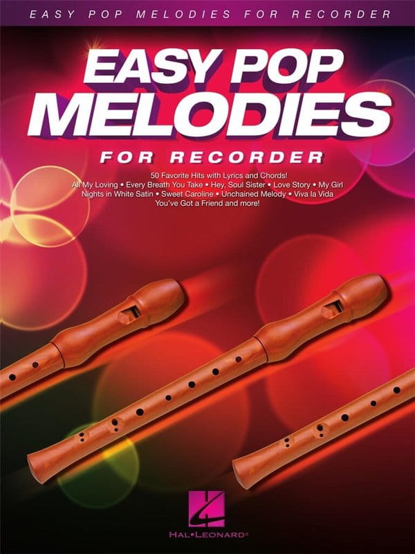 Easy Pop Melodies For Recorder - nuty na flet prosty solo z akordami