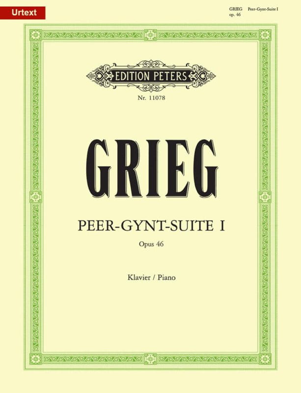 Edvard Grieg: Peer Gynt Suite No. 1 op. 46 for Piano - suita nr 1 - nuty na fortepian