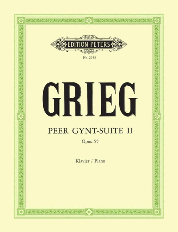 Edvard Grieg: Peer Gynt Suite No. 2 op. 55 for Piano - suita nr 2 - nuty na fortepian