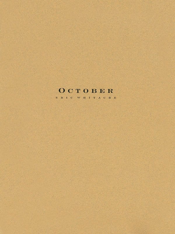 Eric Whitacre: October (Score & Parts) - nuty na orkiestrę dętą - partytura i głosy