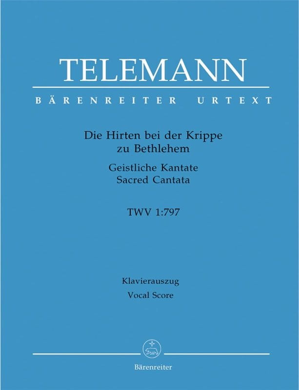 Georg Philipp Telemann: Die Hirten bei der Krippe zu Bethlehem TWV 1:797 - kantata na Boże Narodzenie - nuty na głosy solowe i chór mieszany z fortepi