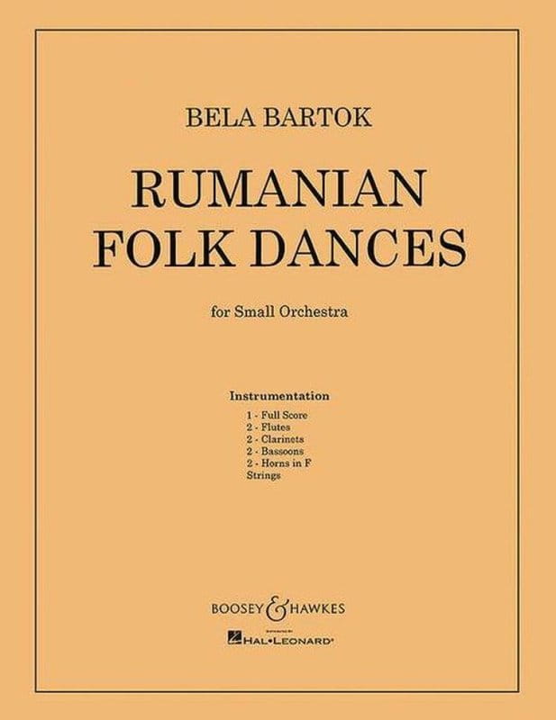 Bela Bartok: Rumanian Folk Dances for Small Orchestra (Score & Parts) - rumuńskie tańce ludowe - nuty na orkiestrę kameralną