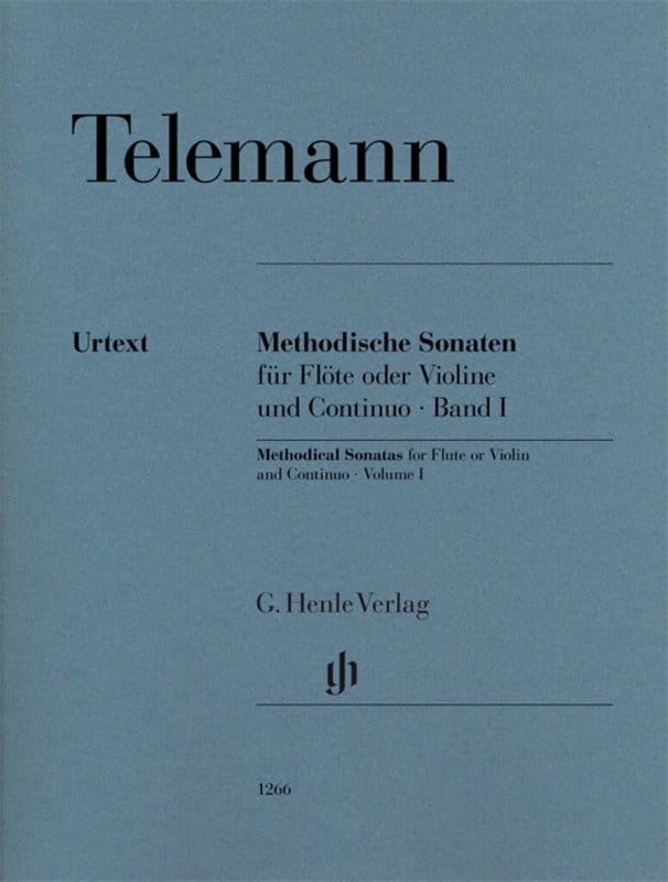 Georg Philipp Telemann: Metodische Sonaten fur Flote oder Violine und Basso Continuo Band I - sonaty metodyczne 1-6 - nuty na flet poprzeczny lub skrz