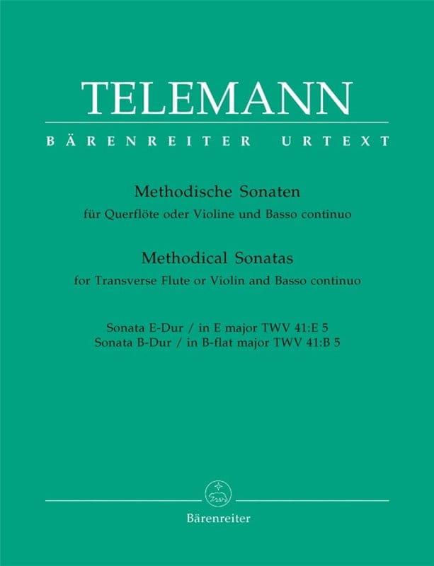 Georg Philipp Telemann: Methodical Sonatas for Violin or Flute and Basso continuo Volume 5 - 12 sonat metodycznych (9-10) - nuty na skrzypce lub flet