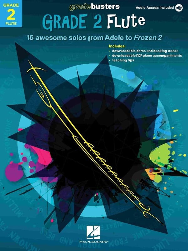 Gradebusters: Grade 2 Flute - 15 awesome solos from Adele to Frozen 2 (+ audio online) - nuty na flet poprzeczny z fortepianem