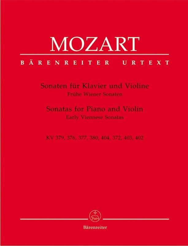 Mozart: Sonatas for Piano and Violin - Early Viennese Sonatas KV 379, 376, 377, 380, 404, 372, 403, 402 - nuty na skrzypce z fortepianem