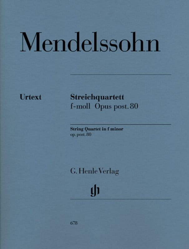 Felix Mendelssohn-Bartholdy: String Quartet f minor op. post. 80 - Streichquartett f-moll - nuty na kwartet smyczkowy