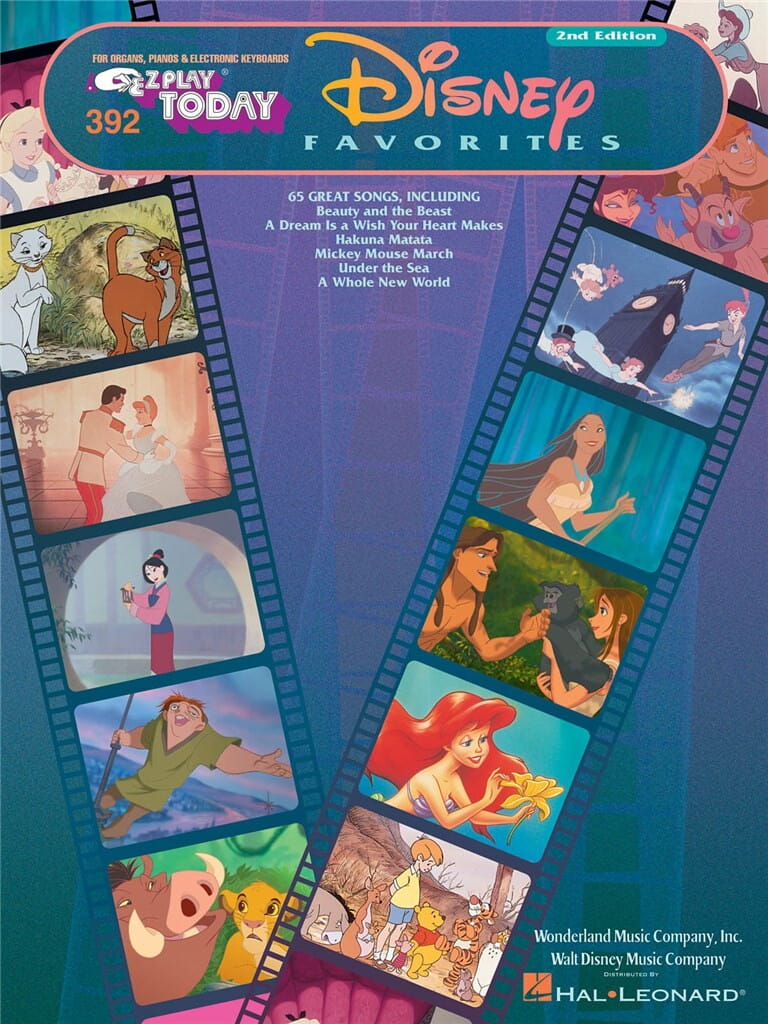 E-Z Play Today Volume 392: Disney Favorites - łatwe nuty literowe na keyboard