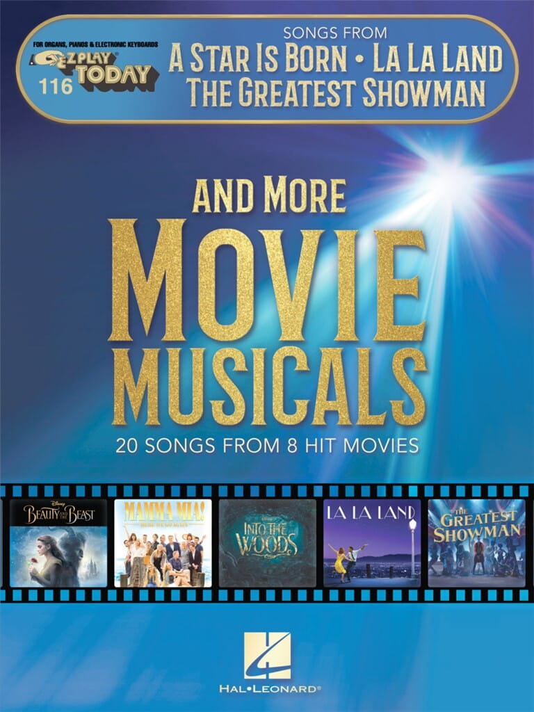 E-Z Play Today Volume 116: Songs from A Star Is Born, La La Land, The Greatest Showman - piosenki z popularnych musicali - łatwe nuty literowe na keyb