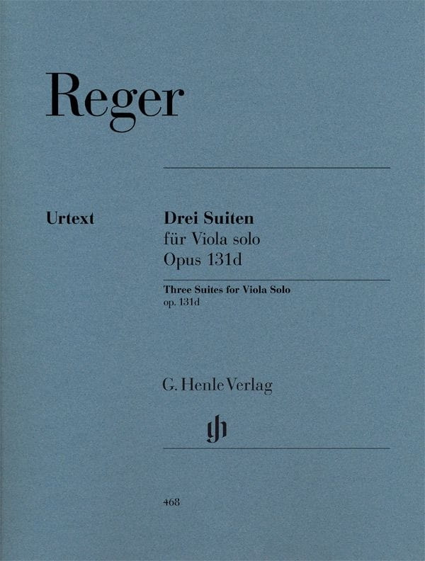 Max Reger: Three Suites for Viola solo op. 131d - Trzy suity - nuty na altówkę solo