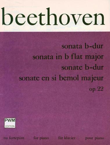 Ludwig van Beethoven: Sonata fortepianowa B-dur op. 22 - nuty na fortepian