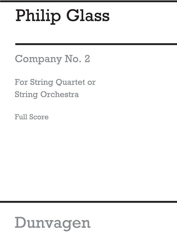 Philip Glass: String Quartet No. 2 'Company' - kwartet smyczkowy - partytura