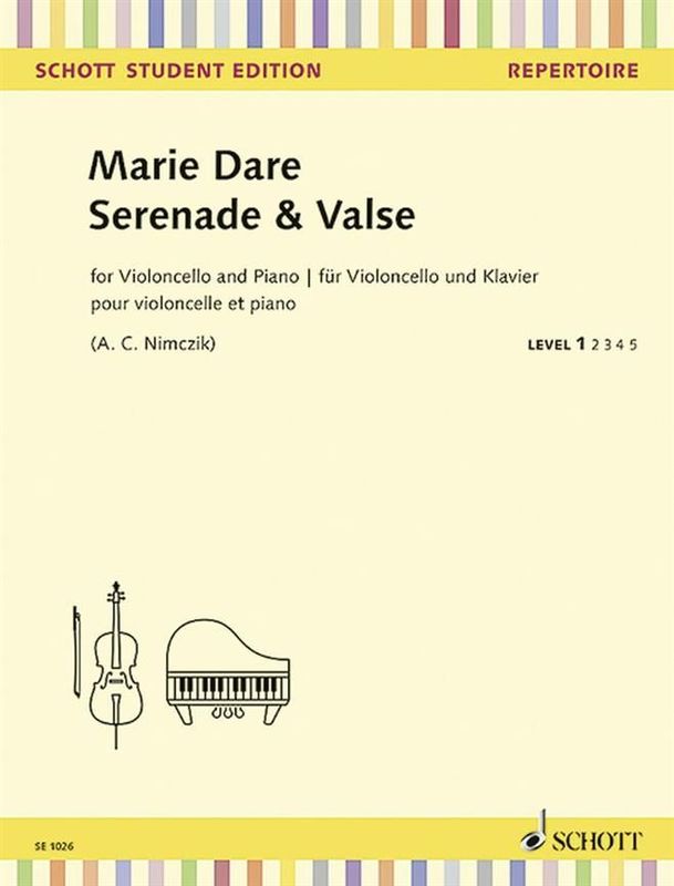 Marie Dare: Serenade & Valse - nuty na wiolonczelę i fortepian