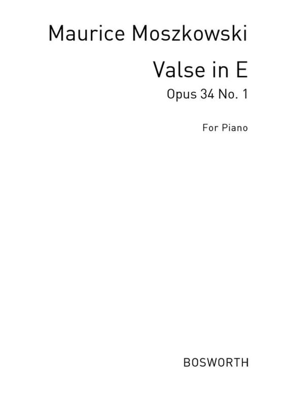 Maurycy Moszkowski: Valse in E op. 34 Nr 1 for Piano - Walc E-dur - nuty na fortepian