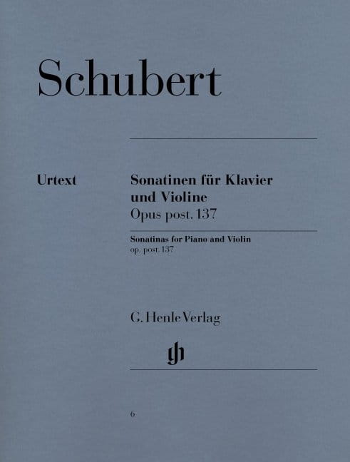 Franz Schubert: Sonatinas for Piano and Violin op. post. 137 - Sonatiny skrzypcowe - nuty na skrzypce i fortepian