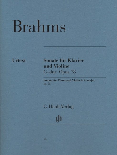 Johannes Brahms: Sonata for Piano and Violin in G major op. 78 - Sonata skrzypcowa G-dur - nuty na skrzypce i fortepian