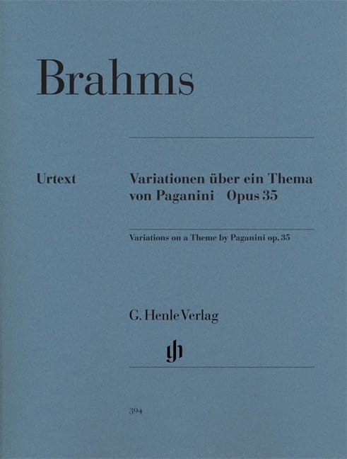 Johannes Brahms: Variations on a Theme by Paganini op. 35 - Wariacje na temat Paganiniego - nuty na fortepian