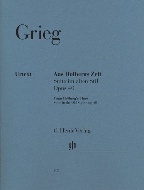 Edvard Grieg: From Holberg's Time - Suite in the Old Style op. 40 - Suita w dawnym stylu 'Z czasów Holberga' - nuty na fortepian
