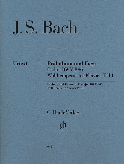 Johann Sebastian Bach: Prelude and Fugue in C major BWV 846 - Preludium i fuga C-dur - nuty na fortepian