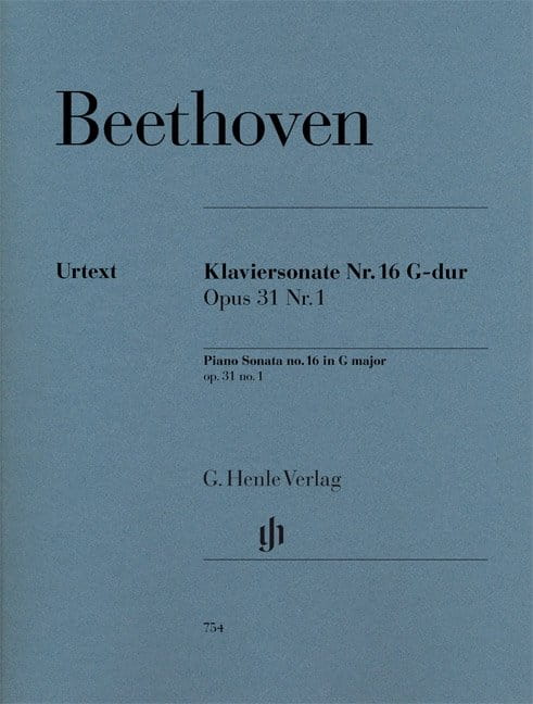 Ludwig van Beethoven: Piano Sonata no. 16 in G major op. 31 nr 1 - Sonata fortepianowa nr 16 G-dur - nuty na fortepian