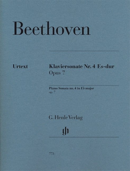 Ludwig van Beethoven: Piano Sonata no. 4 in E flat major op. 7 - Sonata fortepianowa nr 4 Es-dur - nuty na fortepian